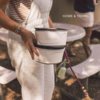 Dog Bowl with Spill-Proof Travel Lid, White, 7-Cup Pet Travel Bowl | White 7-Cup Dog Bowl, Spill-Proof Travel Lid, BPA-Free, Rust-Proof, Shock-Resistant, Stackable and Dishwasher Safe