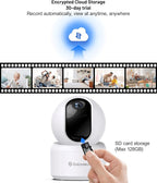 GALAYOU Indoor Camera, Pet Camera for Home Security in 2K, 2.4GHz WiFi, G2 | Nanny Camera/Baby Monitor with Night Vision, Siren, 24/7 TF Card Storage, 360° PTZ, Supports Alexa and Google Assistant