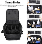Dog&Cat Grooming Supplies Bag,Adjustable Compartments Grooming Bag for Pet | Wall Mounted Dog Grooming Bag/Cat Grooming Bag for Dog Clippers/Wipes/Hair Remover/Nail Trimmer/Brush/Comb/Shampoo