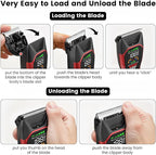 Detachable Replacement Blades for Horse Grooming Clippers, Pet Hair Shaver with Widen Ceramic Blades for Dogs, Cats, Sheep, Other Animals