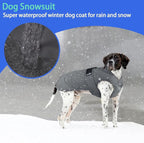 MIGOHI Warm Dog Coat Winter Dog Jacket,Waterproof Cold Weather Coats for Dogs,Fleece Jacket for Small Medium Large Dogs,Reflective Thick Fleece Vest with Leash Hole