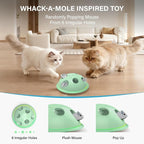 Pawingcat Cat Toys for Bored Indoor Cats Interactive String and Mouse | Hide and Seek,Cat Puzzle Toy,Automatic String,Running Plush Mouse,Cat Gifts