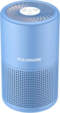 FULMINARE Air Purifiers for Home Bedroom H13 HEPA Air Filter | 360° Intake for Pet Hair, Smoke, Odors , 3 Speeds, Timer, 24dB, Small Mini Air Purifier with Night Light,Deep Blue