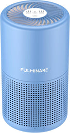 FULMINARE Air Purifiers for Home Bedroom H13 HEPA Air Filter | 360° Intake for Pet Hair, Smoke, Odors , 3 Speeds, Timer, 24dB, Small Mini Air Purifier with Night Light,Deep Blue