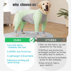 Dog Sun Protection Cooling Suit UPF 50+, Quick-Dry Breathable Jumpsuit for Large & Medium Dogs, Outdoor Dirt-Resistant Shedding Control Pet Apparel (Chartreuse, 6X-Large)