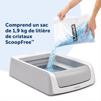 PetSafe ScoopFree Stainless Steel Reuseable Tray, Fresh Scent, 4.3Lb Bag | 304-Grade Stainless Steel Tray with Pre-portioned Crystal Cat Litter, Easy to Clean, Fits All ScoopFree Crystal Litter Boxes