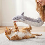 20 Pcs Cat Wrestling Glove Toy, Interactive Cat Toys for Indoor Cats | Cat Puppet, Hand & Arm Protection, Bunny-Kick Instinct, 3 Layer Shock-Absorbing 3D Mesh, Shark-Shaped