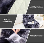Pet Couch Cover Sofa Washable - Dog Couch Protector Covers Non-Slip Soft Fuzzy Plush Sofa Slipcovers, Pet Friendly Dog Mat for Furniture Couches, Car, Recliner, Black, 27.6"x27.6"