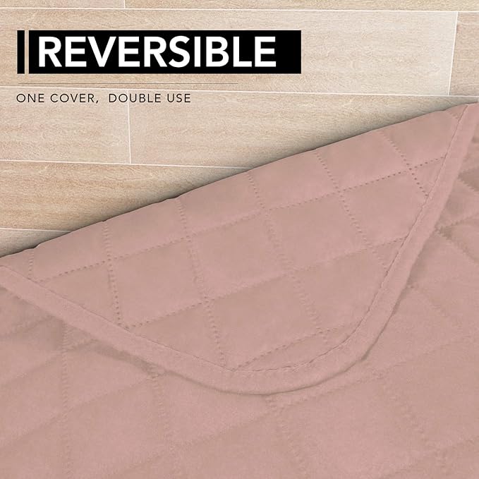 Easy-Going Sectional Couch Covers for Dogs L Shape Sofa Cover Reversible Sofa Slipcover Chaise Lounge Cover Furniture Protector Cover for Pets Dog Cat (42 x 52 inches, Pink/Pink) | Soft Sofa Slipcover For Dogs, Fits Left/Right Chaise Lounge Protector, ...