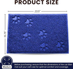 Andalus Medium Cat Litter Mat, Pack of 1 - Waterproof, Non-Slip & Easy to Clean Cat Litter Box Mat for Extra Efficient Pet Litter-Trapping, Blue (23.5” X 15.75”)