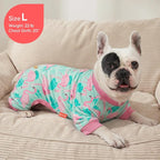 KYEESE Velvet Dog Pajamas Soft Onesie Shirt for Daily Wear, Flamingo | 4-Way Stretch, Lightweight & Breathable, Reduces Shedding, Gentle on Sensitive Skin, Recovery Support, Easy Potty Breaks
