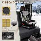 Pet Bench Seat Covers for Trucks, Heavy Duty Nonslip Car Seat Protector with ISOFIX Openings for 1-2 Child Car Seats,Fits Ford 150,Ram 1500,GMC Sierra,Toyota,Ram,Chevrolet Silverado(Black)