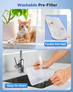 Air Purifiers for Home Large Room up to 2200sq.ft, MOOKA Air Purifier for Home Pets with Washable Filter, PM 2.5 Display Air Quality Sensor Air Cleaner for Bedroom, Dorm Room, Pets, Office PR1