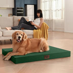 Jumbo Waterproof Orthopedic Dog Bed for Extra Large Dogs | Egg Crate Foam, Pressure Relief, Fits 54x37 Crates, Machine Washable 1680D Oxford Cover, Indoor & Outdoor Use, Up to 150 lbs