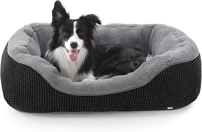 INVENHO Dog Bed Medium Size, Orthopedic Warming Soft Calming Sleeping Durable with Anti-Slip Bottom