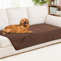 Smiry Waterproof Reversible Pet Couch Covers for Dogs | Pet Friendly, Soft Fabric, Washable Sofa Furniture Protector for Dogs Cat Kids, Checkered (40"x80", Brown/Brown)