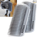 miwoowim 2PCS 6.1" Extended Cat Self Groomer, Wall Corner Massage Brush | Durable, Scratcher & Massage comb for long/short hair. Mounts on walls or furniture corners. Removes loose fur