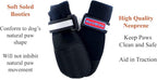 All Weather Neoprene Paw Protector Dog Boots with Reflective Straps in 5 Sizes! (Black Small)