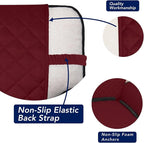 PureFit Reversible Quilted Couch Covers for Dogs Loveseat Sofa Cover 54" | Red/Ivory, Water Resistant Couch Protector, Washable Pet Couch Cover with Non Slip and Elastic Straps For Kids