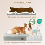 EHEYCIGA Orthopedic Dog Bed Extra Large with Removable Washable Cover,41x27 | Egg Crate Foam Support,Durable Oxford fabric,Non-Slip Bottom,Machine Washable,Soft Waterproof Plush Pet Bed Mat For Crate