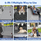 Kytely Heavy Duty Dog Car Seat Cover, 100% Waterproof & Scratch-Proof Backseat Protector with Mesh Window – Non-Slip Hammock for Cars Trucks SUVs, Keep Seats Clean & Dog Comfortable