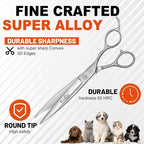 High-end Professional Dog Grooming Scissors Pet Grooming Shears 7 Inches Extremely Very Sharp Made Of Stainless Steel Alloy By Hand For Dog Cat Groomer