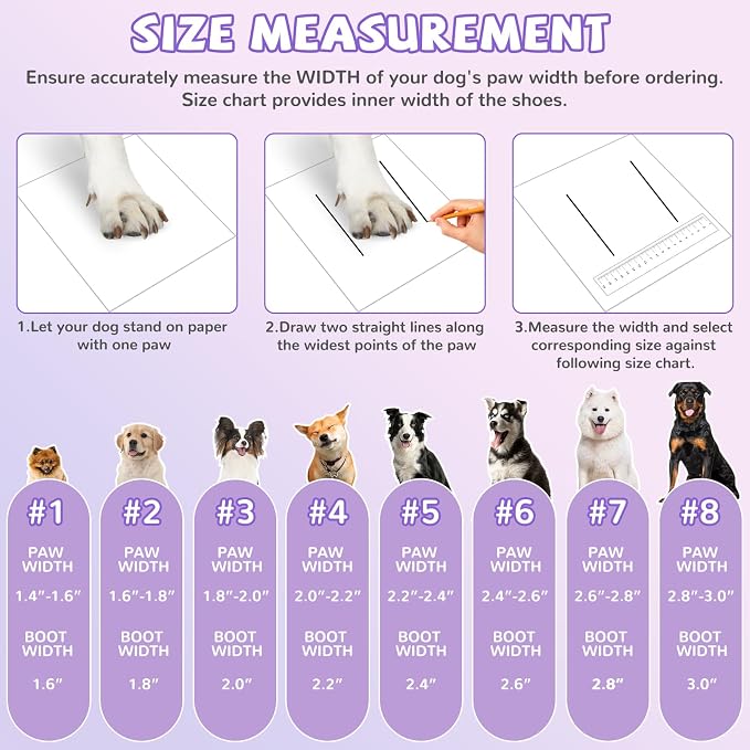 Dog Boots for Large Medium Small Dogs, Dog Shoes for Winter Snow, Non- Slip Outdoor Dog Booties Paw Protectors with Reflective Strips for Snowy Hardwood Floor Hiking Walking, Size 7