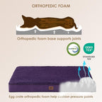 EHEYCIGA Orthopedic Dog Bed Medium with Removable Washable Cover,30x20 | Egg Crate Foam Support,Durable Oxford fabric,Non-Slip Bottom,Machine Washable,Soft Waterproof Plush Pet Bed Mat For Crate