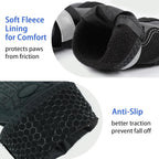 Breathable Dog Boots, Paw Protectors for Hot Pavement & Snow, Waterproof Dog Shoes for Rainy Days Keep Clean, Anti-Slip for Senior Dogs, Booties to Prevent Licking Paw & Protect Wounds, Black Size 1