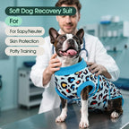 Kuoser Dog Recovery Suit After Surgery, Spay Neuter Surgical Suit for Dogs | Post Surgery Anti-Licking Dog Onesie Protects Wounds and Incisions, E-Collar & Cone Alternative Bodysuit for Female Male Dogs