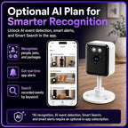 2.4/5GHz Home Cameras Indoor, 2K Security Camera Indoor for Dog/Pet/Nanny/Baby with US Phone App, AI Text Recognition, Smart Search, Color Night Vision,2 Way Talk Mini Cam,Human Detection,4 Packs | Indoor Use