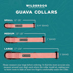 Wilderdog Waterproof Dog Collar - Repels Water & Dirt - Medium 13"-18" - Guava
