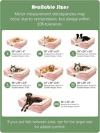 Spotted Play Orthopedic Dog Bed with Sides - Sofa Beds for Extra Large Dogs, Supportive Foam Pet Couch Bed with Washable Removable Cover, Waterproof Lining and Non-Slip Bottom, Pink - XL