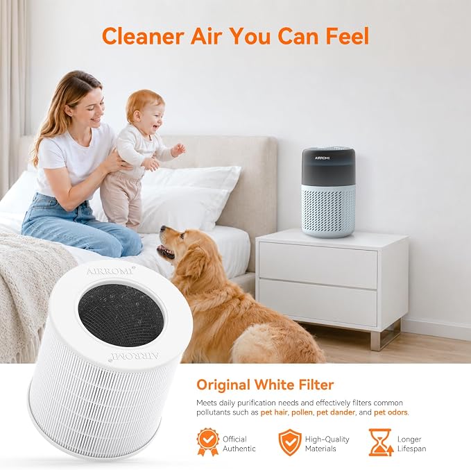 AIRROMI HEPA Air Purifier for Bedroom&Home,Pet Air Purifier for Home Pets,Removes Pet Odor,Cat Litter Smell,Dust,Smoke&Allergies,Quiet Room Air Purifier with Scents,360°Air Cleaner,A2005 Blue