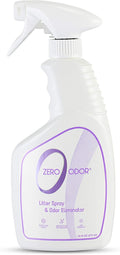 Zero Odor Litter Box Odor Eliminator Spray, Cat Litter Deodorizer, 16 oz | Cat Litter Box Deodorizer Spray, Molecular Technology - Safe for All Litter, Carpets & Rugs