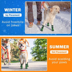 SCENEREAL Anti Slip Dog Sock to Prevent Licking Paws for Hardwood Floors, Boots & Paw Protector Shoes for Hot/Cold Pavement with Grippers, Double Sides Grips for Small Medium Large Senior Dogs