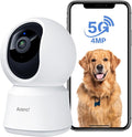 ARENTI 4MP Pet Camera P2Q, 5G WiFi 6 Indoor Security Camera, Free Phone App | Pan/Tilt, Auto Tracking, AI Human/Motion/Sound Detection, Night Vision, 2-Way Audio, Custom Zones, Timer Cruise, Sleep Mode