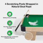 VETRESKA 4 in 1 Cat Toys Mini Pool Table, Gift for Cats, Feather Wand Toy Cat Billiard Ball Puzzle Toy, Pool Table with Scratching Post, Cat Interactive Exercise Play Rest Beds & Furniture | Cats Toys Gift, Feather Wand Toy Cat Billiard Ball Puzzle Toy...