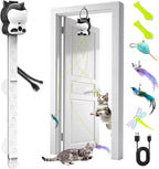 AsFrost 2-in-1 Interactive Cat Chase Bounce Toy for Indoor Cats | Automatic Flying Bird & Mouse Wand, USB Rechargeable, Suction Hanging Design,Self Play for Bored Kittens Adult Cats Exercise