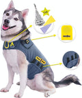 CozyVest® Dog Anxiety Vest 3-in-1 Music & Aromatherapy Shirt, Relaxing Sound & Essential Oils Jacket, Fireworks Thunder Separation & Thunderstorm Canine Stress Relief Coat (Gray, Large [41-64 Lbs])