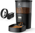 IMIPAW Automatic Cat Feeders, 3L Timed Cat Dry Food Dispenser, Dual Power Supply, Programmable Portion Size, 1-6 Meals Per Day, Auto Pet Feeder for Cats and Small Dogs, with Desiccant Bags