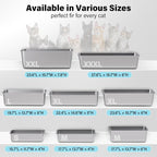 Stainless Steel Litter Box XL,Large Metal Litterbox for Big Cat | 23.6“x15.7"x6" Deep, Cat Litter Box for Big Cats with High Sides, Non Stick Surface, Easy to Clean