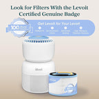 Levoit Sprout Air Purifier Replacement Filter,Genuine Air Filter,1 Pack | AHAM VERIFIDE, 3-Stage HEPA Filter, High-Efficiency Activated Carbon for Smoke,Odors, Allergens, Pollen,Dust,Pet Hair, White