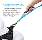 6FT Highly Reflective Heavy Duty Elastic Bungee Medium and Large Dog Leash Shock Absorbing with Comfortable Padded Handle and Traffic Handle Suitable for Training Light Blue