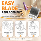 Size 3/4HT Detachable Pet Grooming Clipper Blade with Ceramic Cutter, 19mm 3/4 Inch Cut Length, Silver, Compatible with Andis, Oster A5, Wahl KM10, 1 Pack