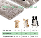 POMIU 2-Pack Washable Dog Bed, Deluxe Plush Crate Beds with Anti-Slip, Machine Washable Kennel Pad Sleeping Mat for Large, Medium and Small Dogs (2 Pack x Navy, 35.0" L x 23.0" W x 3.0" Th)