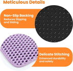 Extra Large Cat Litter Mat, Double Layer Honeycomb Design | 30x22”, Reduces Litter Tracking, Easy to Clean, Waterproof, Non-Slip, Soft on Paws, Scratch Resistant, Purple, XL