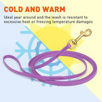 Viper Biothane K9 Working Dog Leash Waterproof Lead for Tracking Training Schutzhund Odor-Proof Long Line with Solid Brass Snap for Puppy Medium and Large Dogs, 10ft Amethyst Purple