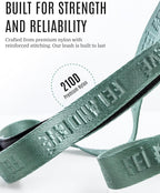 Fei & Eve Classic Dog Leash | Soft-Touch 210D Nylon, Dual Padded Handles, Traffic Handle, Tangle-Free, Heavy Duty, Glacier Green, 4FT