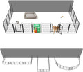 FXW Rollick Dog Playpen with Fence-to-Wall Anchors, 40" H, 16 Panels | Heavy-Duty & Easy setup Play Area, Flexible Boundaries, Indoor & Yard, For Medium & Large Dogs, Patented